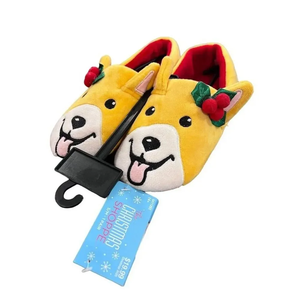 S/M New Christmas Puppy Dog Children's Slippers The Christmas Shoppe